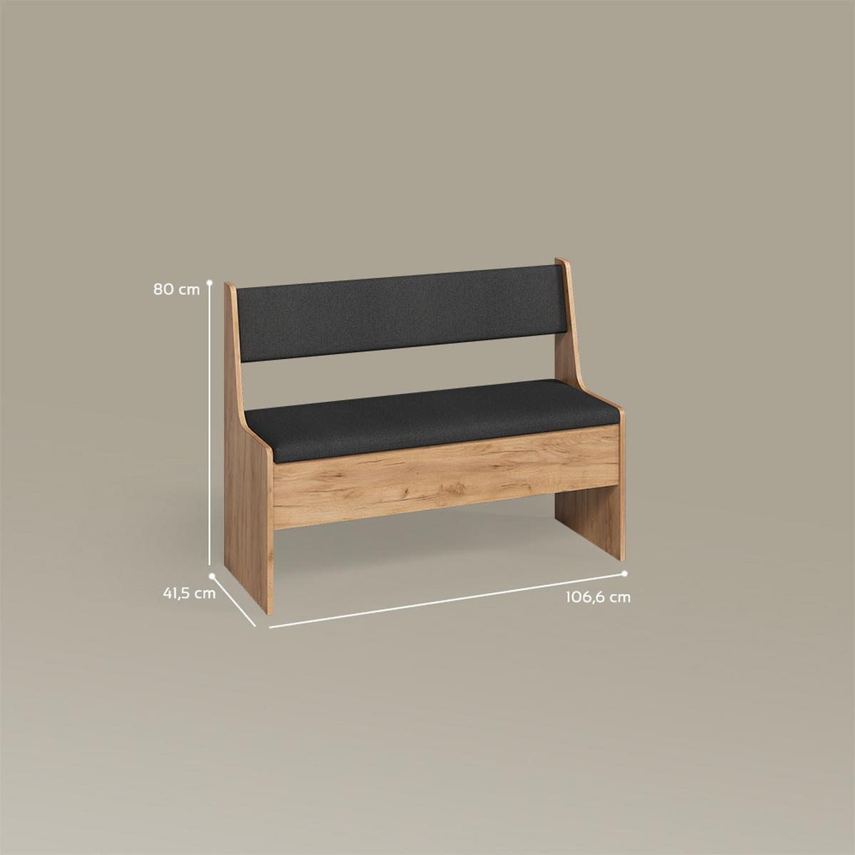 ESSZIMMER-BANK Tiberio Sandeiche 41.5 x 106.6 cm - Sonoma Eiche, Holzwerkstoff (41.5/80/106.6cm) - Livinity®