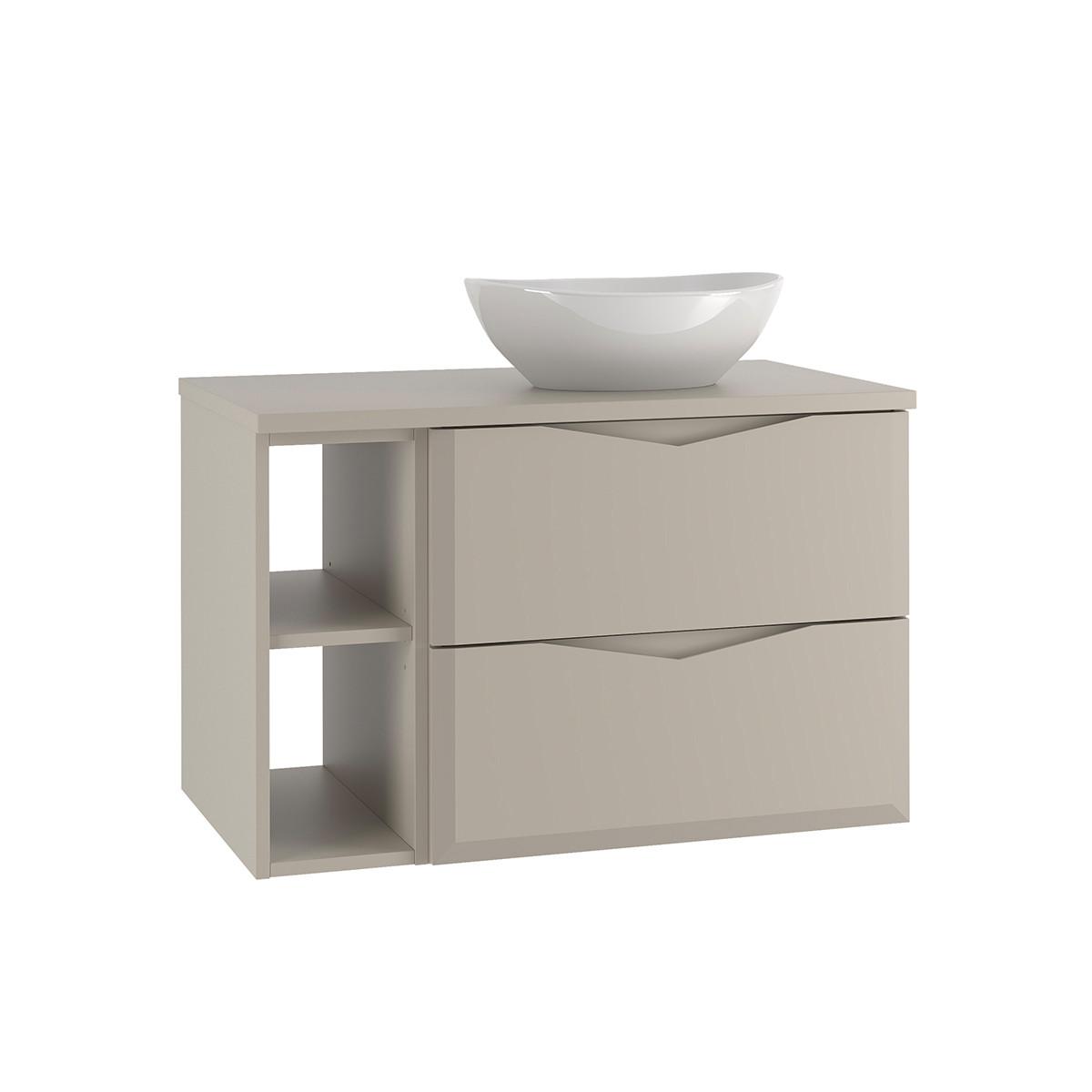WASCHTISCH 80.6cm Ellie Kaschmir - Beige, Holzwerkstoff (80.6/52.2/46.5cm) - Petits-meubles