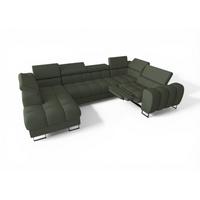WOHNLANDSCHAFT Bastien Relax - Grün, Holzwerkstoff/Textil (198/95/350cm) - Fun Möbel
