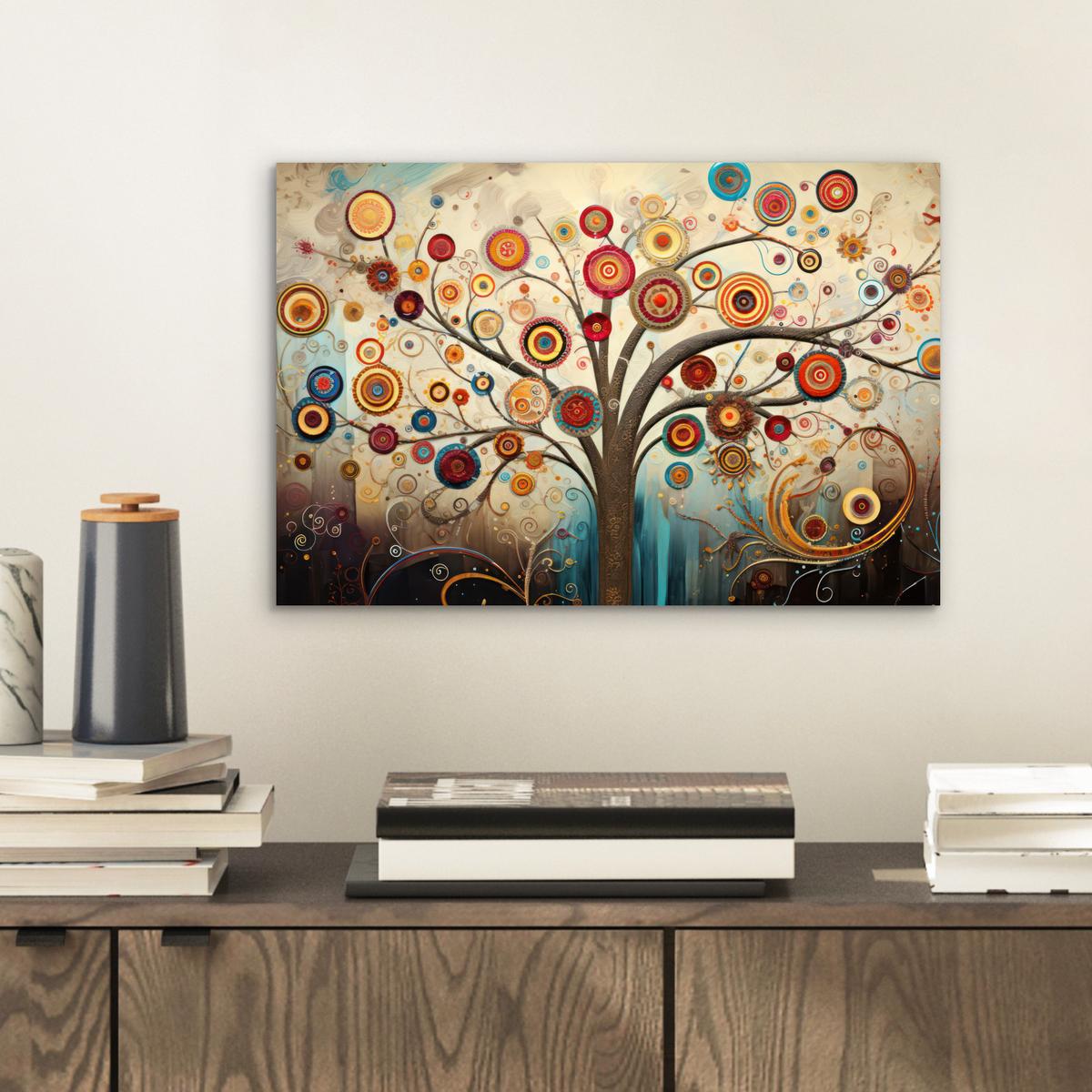 METALLBILD Baum - Baum des Lebens - Farbe 30x20 cm - Braun, Metall (30/20cm) - MuchoWow