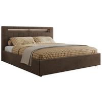 POLSTERBETT GOLD 5 CLASSIC 180/200 - Braun Velvet - Multipocket-Matratze - Braun, Textil (180/200cm) - MKS
