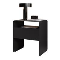 NACHTSCHRANK BOHO mit Schublade, 45/35/50 cm, Schwarz - Schwarz, Metall (45/50/35cm) - Idohome