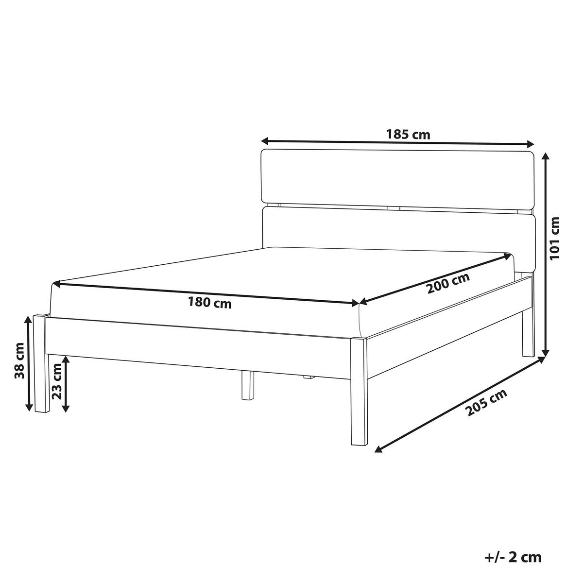 BETT 180/200 cm Braun Boisset - Braun, Holz (180/200cm) - Beliani
