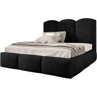 POLSTERBETT Bero, 200x200, Bouclé-Stoff, Schwarz - Schwarz, Textil (200/200cm) - Beautysofa