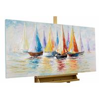 ÖLGEMÄLDE 120/60 cm - Multicolor/Weiß, Holz/Textil (120/60cm) - KUNSTLOFT
