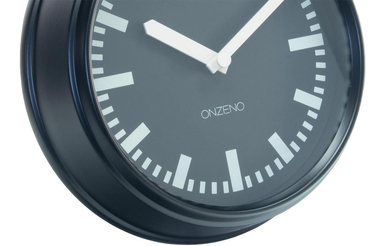 WANDUHR Design Schwarz 24/24 cm - Schwarz, Glas (24/24/5cm) - ONZENO