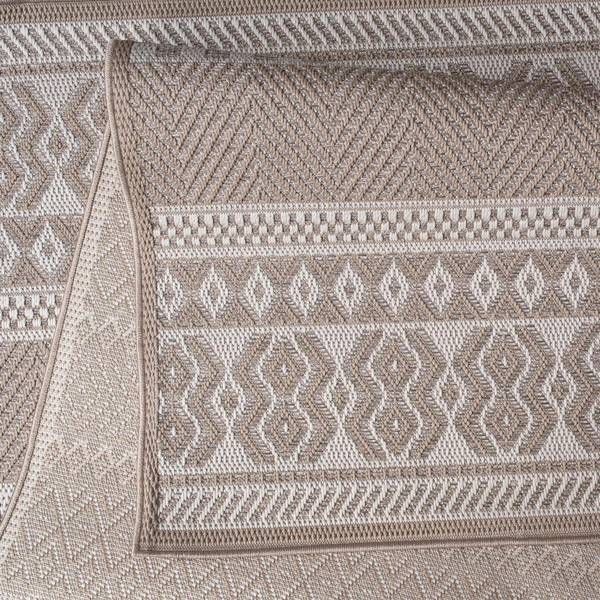 FLACHWEBTEPPICH, gestreift im Boho-Stil, Beige, 80 x 150 cm - Beige, Textil (150/80cm) - KADIMA DESIGN