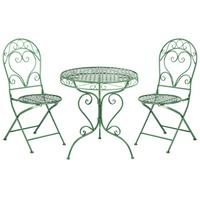 BISTRO-SET Grün Albinia - Grün, Metall - Beliani