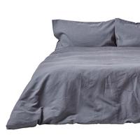 BETTWÄSCHE Leinen - Dunkelgrau, Textil (260/220cm) - Homescapes