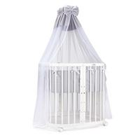 BABYBETT WHITE, 7in1 mit Matratze - Weiß/Grau, Holz (73/123cm) - waldin