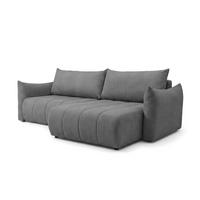 ECKSOFA Ontario Mit Schlaffunktion - Grau, Holzwerkstoff/Textil (260/154cm) - Fun Möbel
