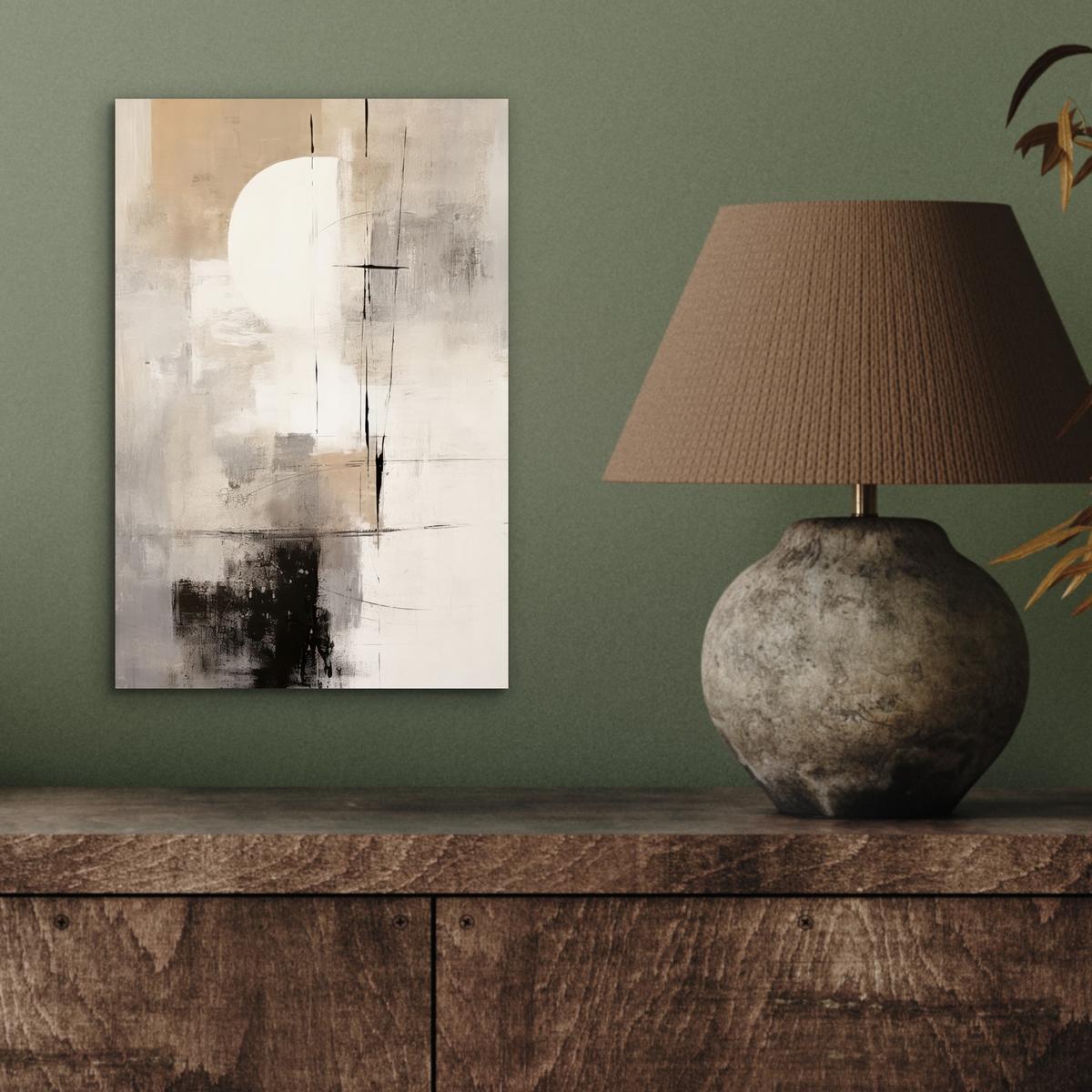 METALLBILD Abstrakt - Kunst - Grau 20x30 cm - Hellgrau, Metall (20/30cm) - MuchoWow