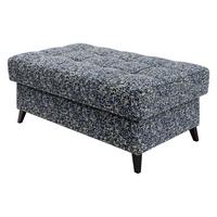 POLSTERHOCKER Nord - Silberfarben/Schwarz, Holz/Textil (106/44/67cm) - MIRJAN24