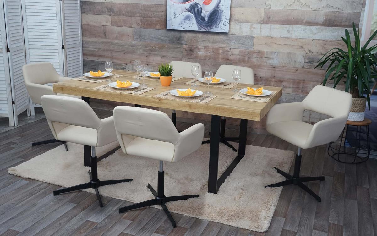 ESSZIMMERSTUHL Cremeweiß 6er-Set - Creme/Weiß, Textil (65/89/65cm) - MCW