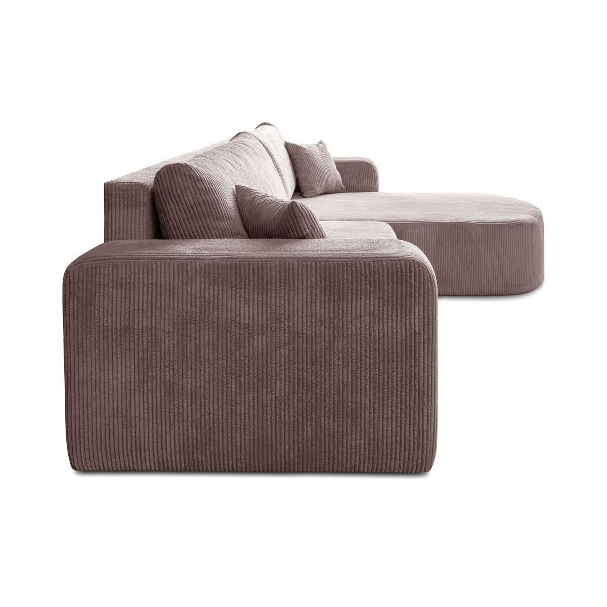 ECKSOFA SOPRANO mit Schlafunktion und Stauraum POSO 27 - Rosa, Textil (271/175cm) - Lookway