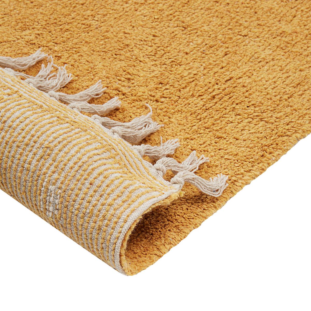 KURZFLOR-TEPPICH Gelb 140/200 cm Astaf - Gelb, Textil (140/200cm) - Beliani