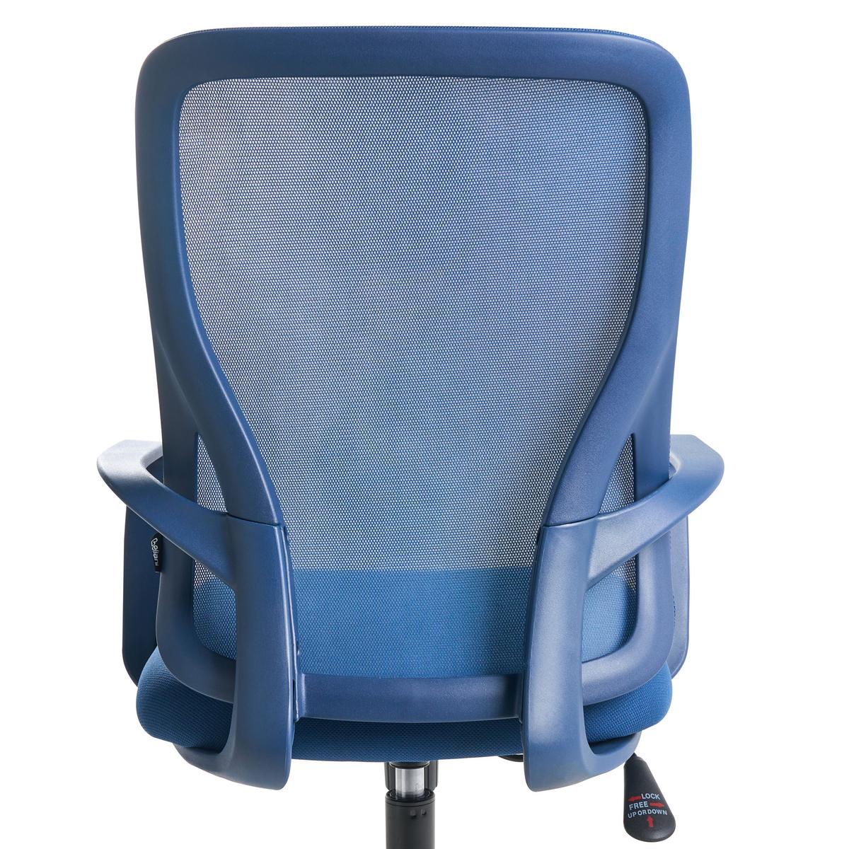 BÜROSTUHL Blau Luma - Blau, Textil (60/98/60cm) - Beliani
