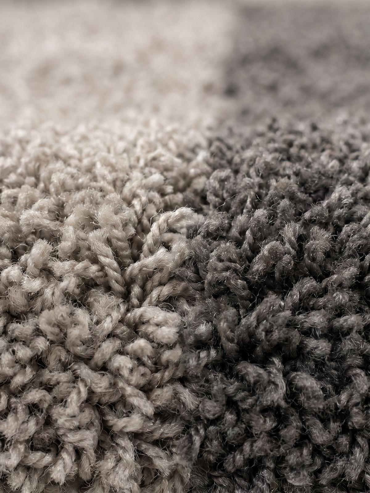 HOCHFLORTEPPICH WERFEN, kariert, Taupe, Ø 160 cm - Braun, Textil (160/160cm) - KADIMA DESIGN