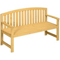 GARTENBANK 2-Sitzer aus Tannenholz Orange - Orange, Holz (51/85/143cm) - Outsunny