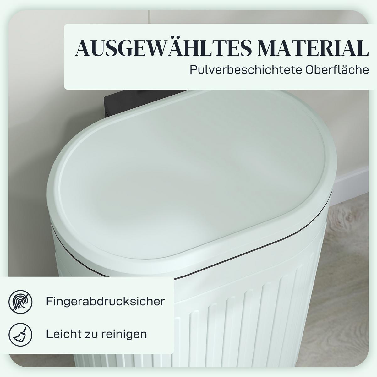 MÜLLEIMER 30l Metall Kunststoff Grün - Grün, Metall (31.2/60.8/36.5cm) - HOMCOM