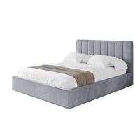 POLSTERBETT mit Bettkasten und Lattenrost, Bett mit Matratze H3/H4 - STERA 160x200 Grau - Grau, Holzwerkstoff/Textil (160/200cm) - ALTDECOR