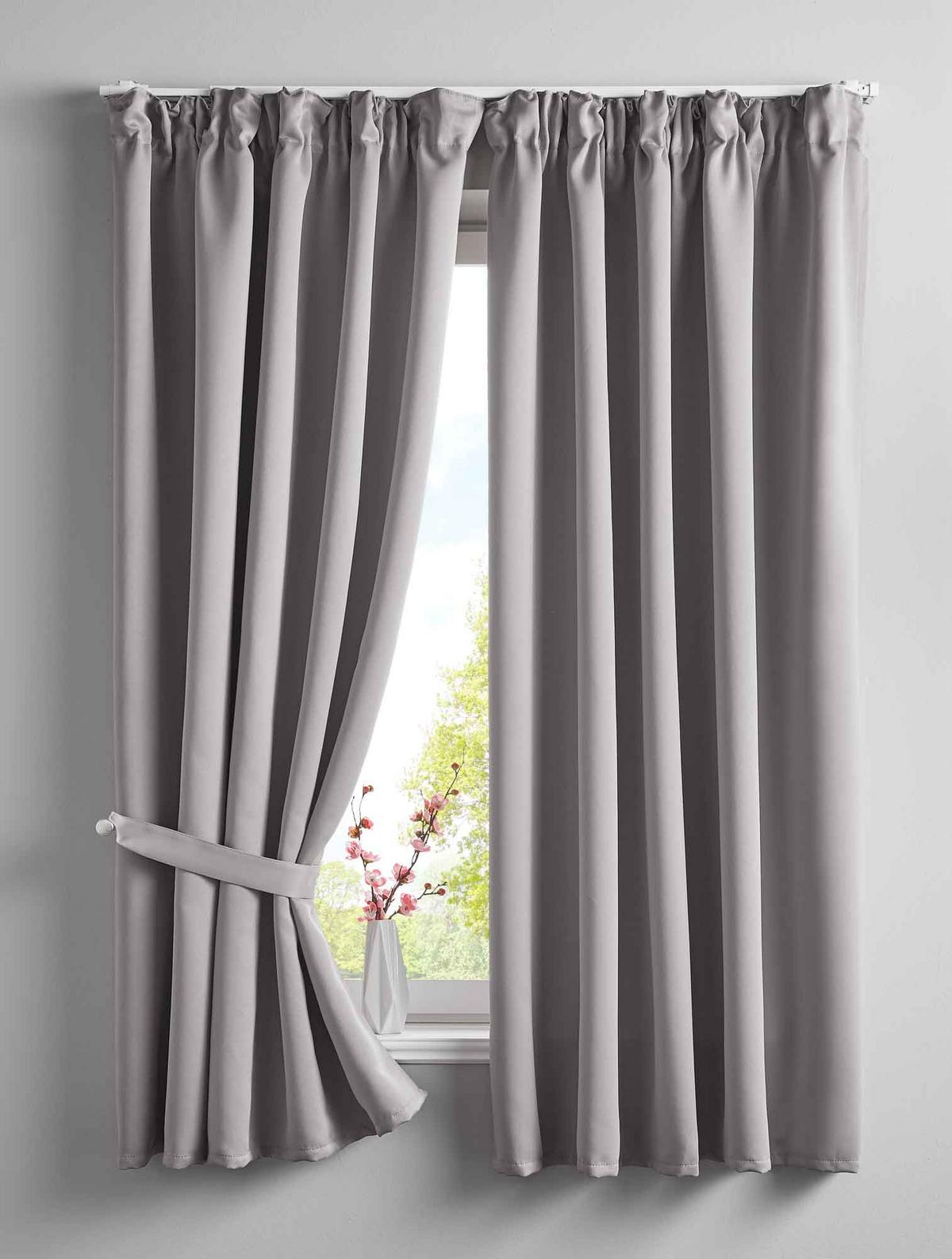 VORHANG 2ER SET NEWYORK HxB 160x140 cm Grau - Grau, Textil (140/160cm) - Gardinenbox