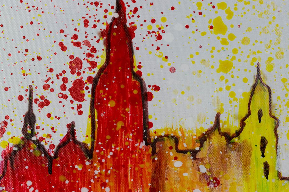 ACRYLBILD HANDGEMALT 120/60 cm - Multicolor/Grau, Holz/Textil (120/60cm) - KUNSTLOFT