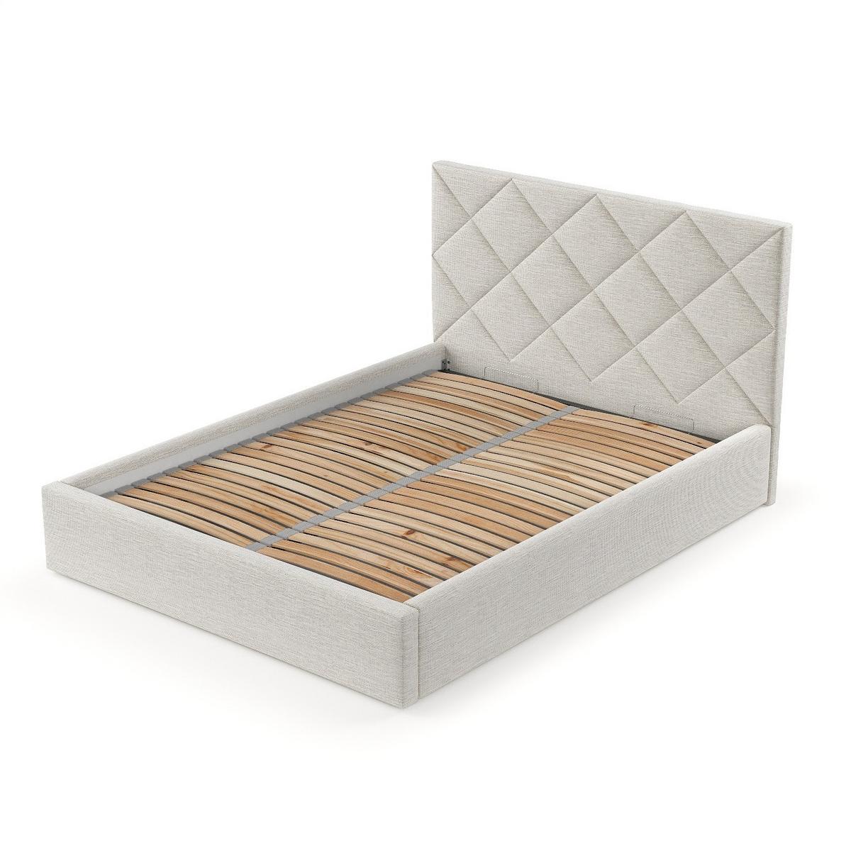 POLSTERBETT Torno 140/200 cm Beige im Inari Stoff - Beige/Schwarz, Holz/Holzwerkstoff (140/200cm) - AltaBeds