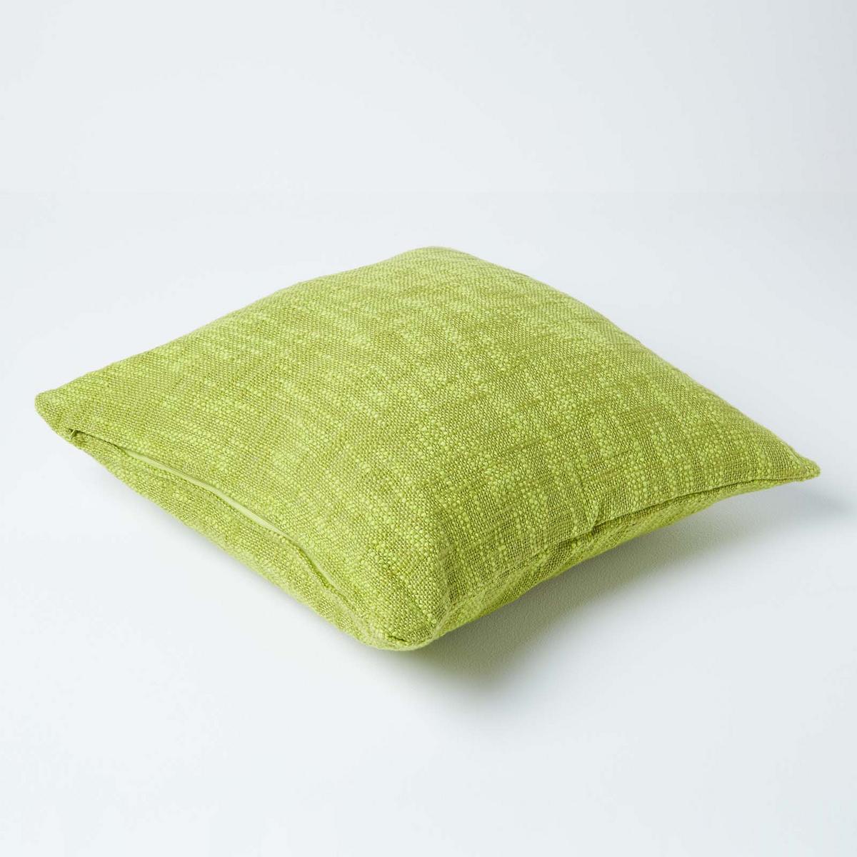 KISSENHÜLLE Nirvana Slub 60/60 cm, 100% Baumwolle - Grün, Textil (60/60cm) - Homescapes