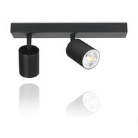 DECKENSTRAHLER Bergisch 2-flammig 30/5/14.4 cm - Schwarz, Metall (30/5/14.4cm) - Nettlife