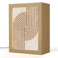 TISCHLEUCHTE Symmetrische Biegung - kupferfarbig 15x20 cm - Cappuccino, Holzwerkstoff (8/15/20cm) - OnlyWow