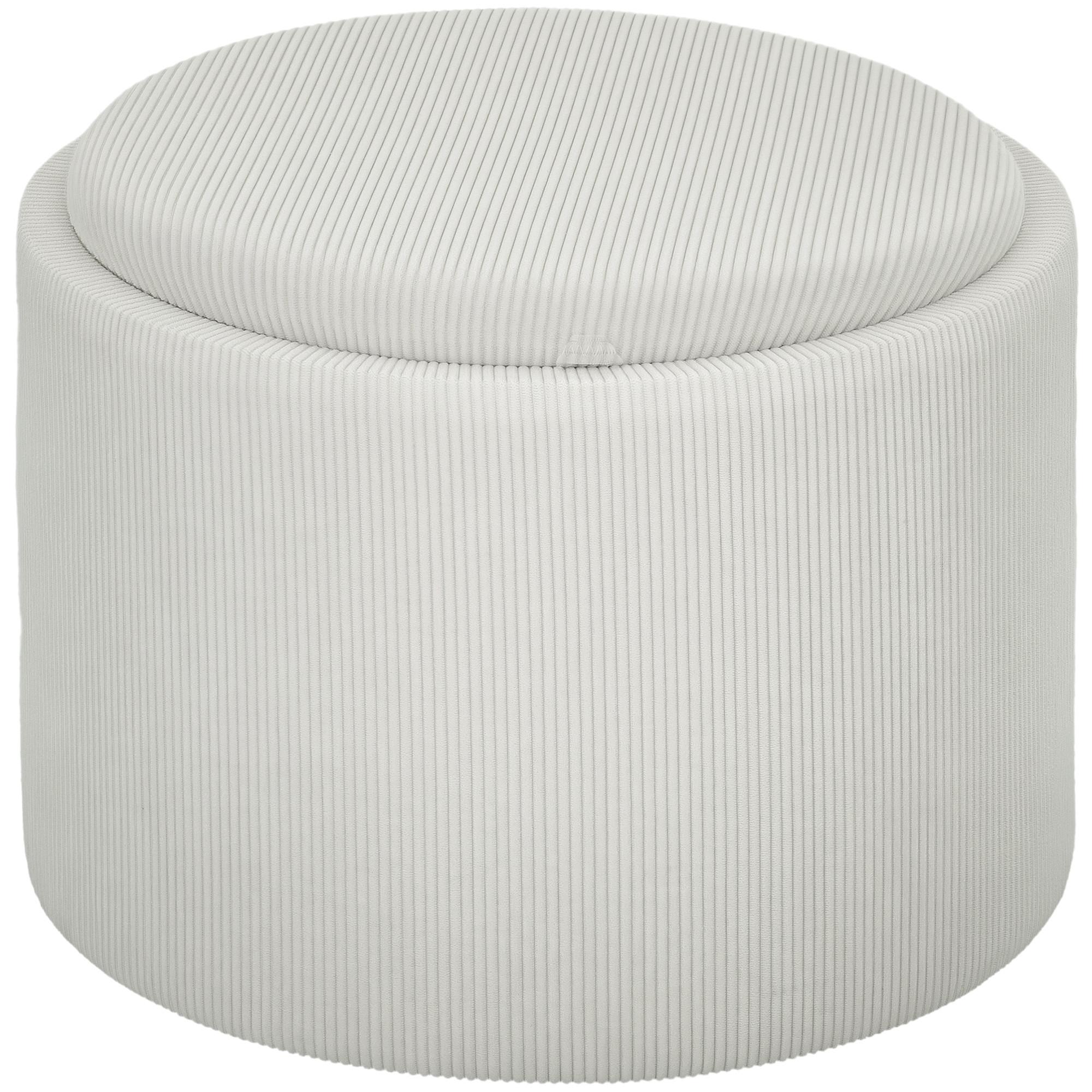 SITZHOCKER mit Stauraum 56 x 56 x 42 cm Cremeweiß - Creme, Textil (56/42/56cm) - HOMCOM