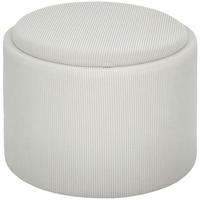 SITZHOCKER mit Stauraum 56 x 56 x 42 cm Cremeweiß - Creme, Textil (56/42/56cm) - HOMCOM