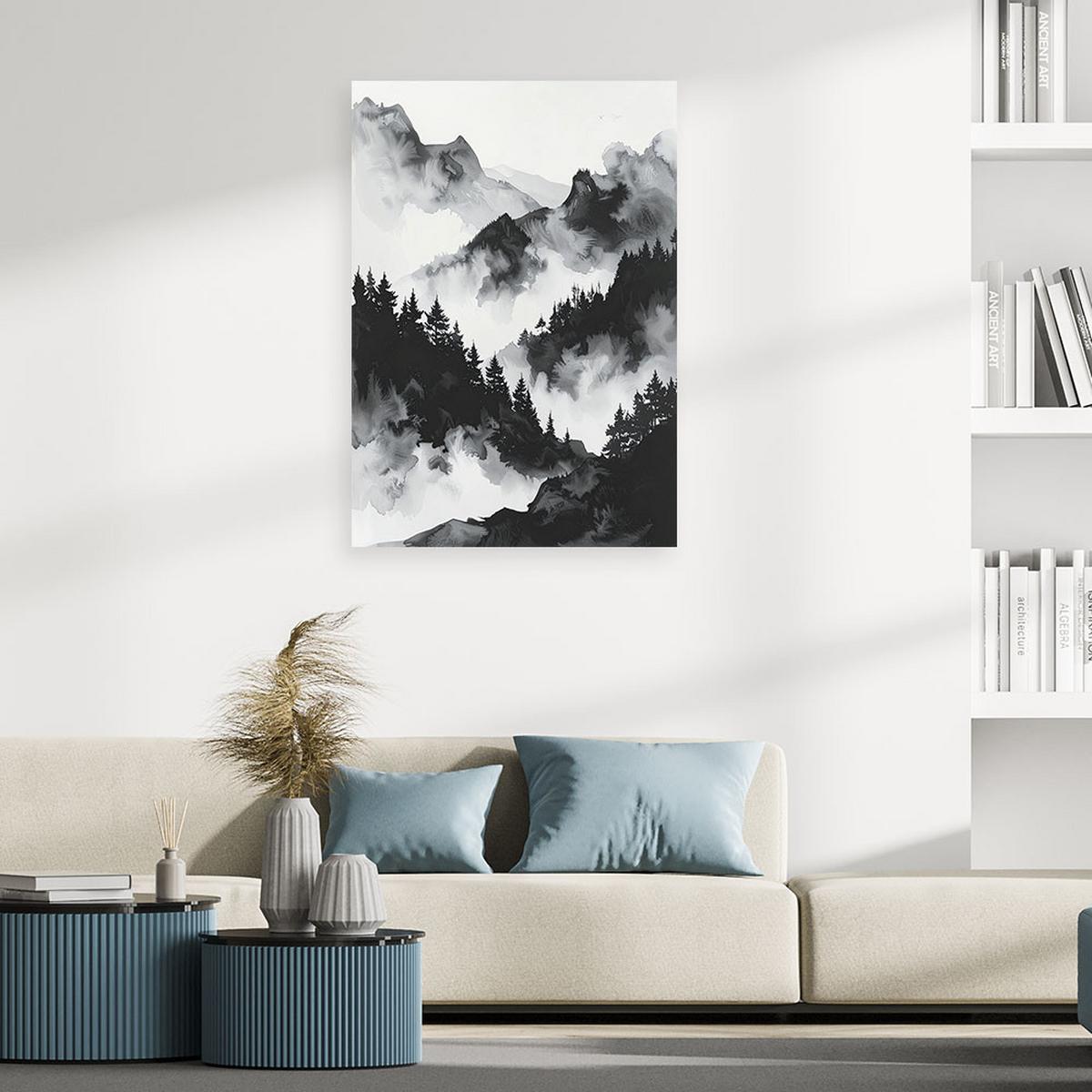 LEINWANDBILD Landschaften 20x30cm - Schwarz, Textil (20/30cm) - Feeby