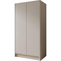 KLEIDERSCHRANK Mono Grifflos im Skandi-Stil, Kaschmir 102/200/51 cm - Kaschmir/Beige, Holzwerkstoff (102/200/51cm) - WFL GROUP