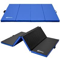 GYMNASTIKMATTE zum Wenden - 180/115/5 cm Faltbare Turnmatte - Blau, Kunststoff (115/180cm) - eyepower