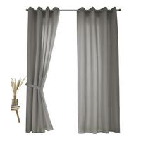 VORHANG 2ER SET BERLIN HxB 175x140cm Hellgrau - Hellgrau, Textil (140/175/175cm) - Gardinenbox