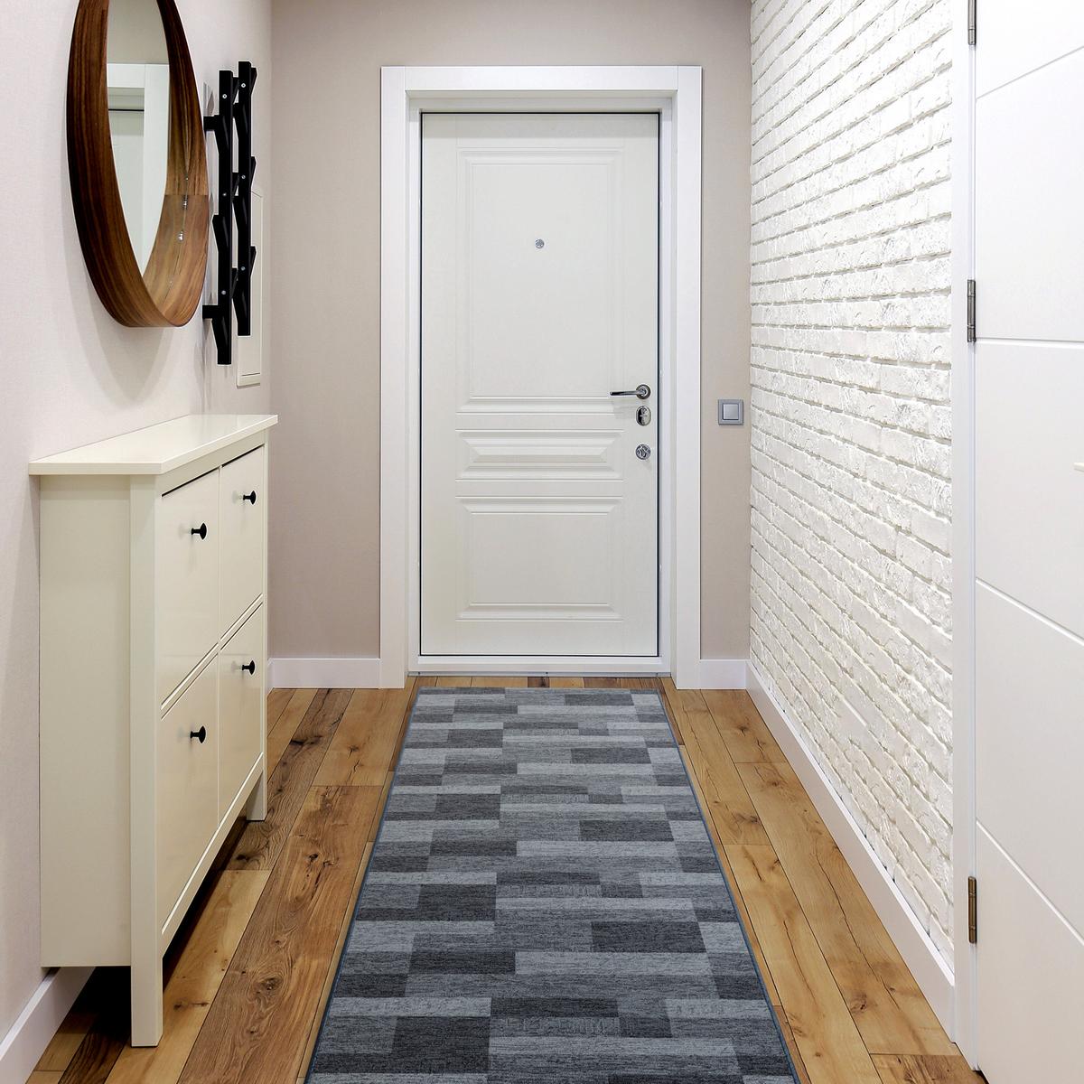 LÄUFER Antirutsch ICONA 120/120 cm - Grau, Textil (120/120cm) - rugsX