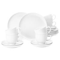 KAFFEESERVICE Lido Weiß weiß 18-tlg. - Weiß, Keramik (24/18.1/43cm) - Seltmann Weiden