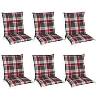 NIEDERLEHNERAUFLAGE Sunny BK 100/50/6cm Bordeaux-Kariert 6tlg - Bordeaux, Textil (50/6/100cm) - Beautissu 