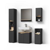 BADMÖBEL-KOMBINATION Timavo Anthrazit 5 Teile - Anthrazit, Holzwerkstoff (60/57/35cm) - Livinity®