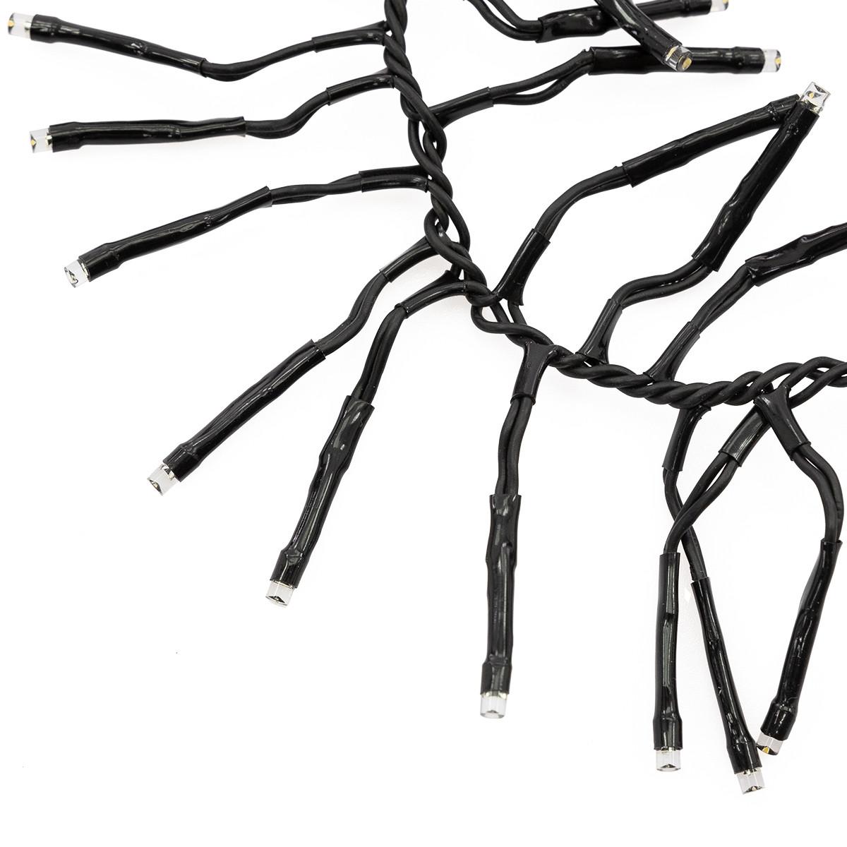 LED CLUSTER LICHTERKETTE 22m 3000 LEDs Warmweiß Wetterfest Innen/Außen - Schwarz, Kunststoff (2500cm) - ECD-Germany