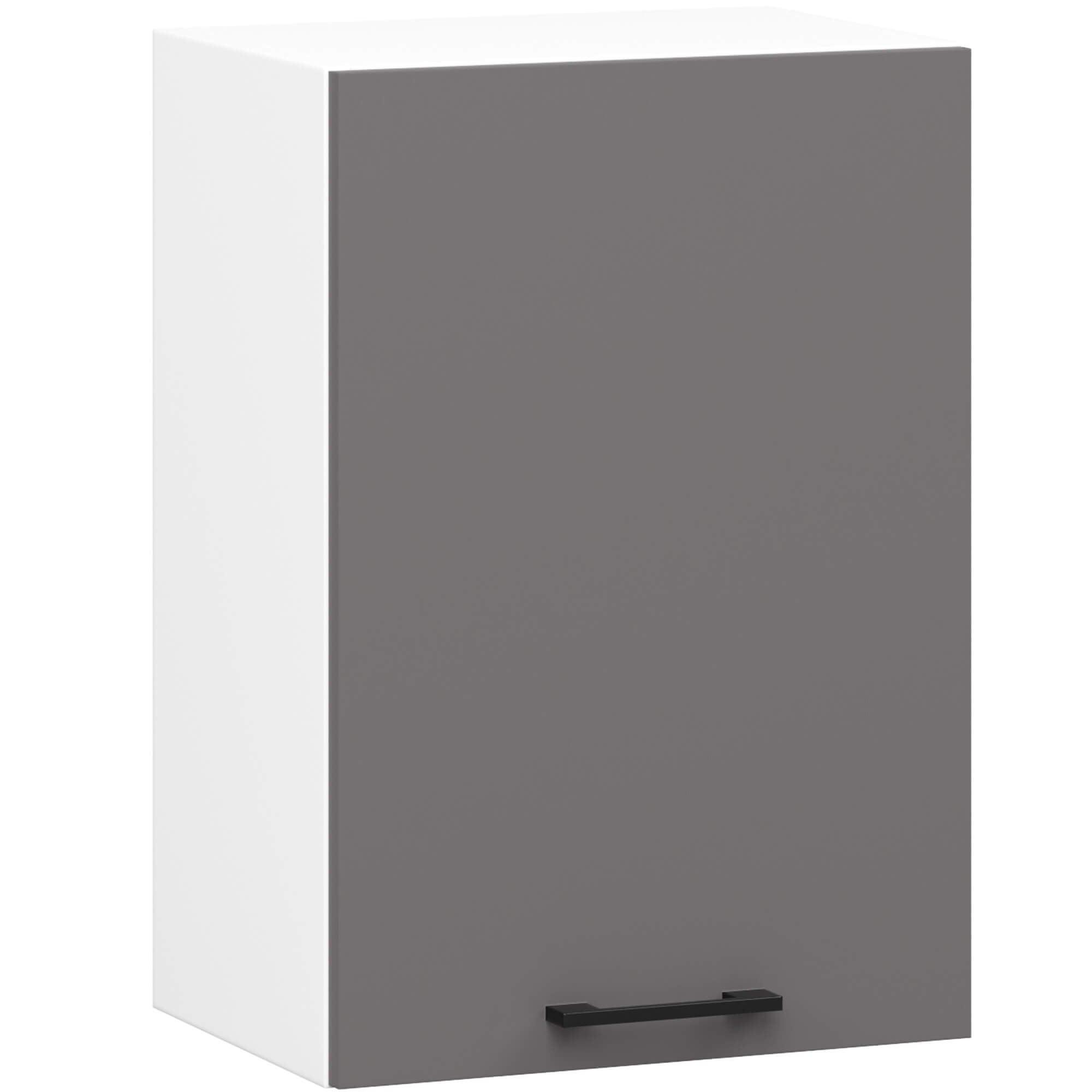 HÄNGESCHRANK Weiß, Graphit Grau 58/40/30 - Graphitfarben/Weiß, Holzwerkstoff (40/58/30cm) - RAUMHIRSCH FURNITURE