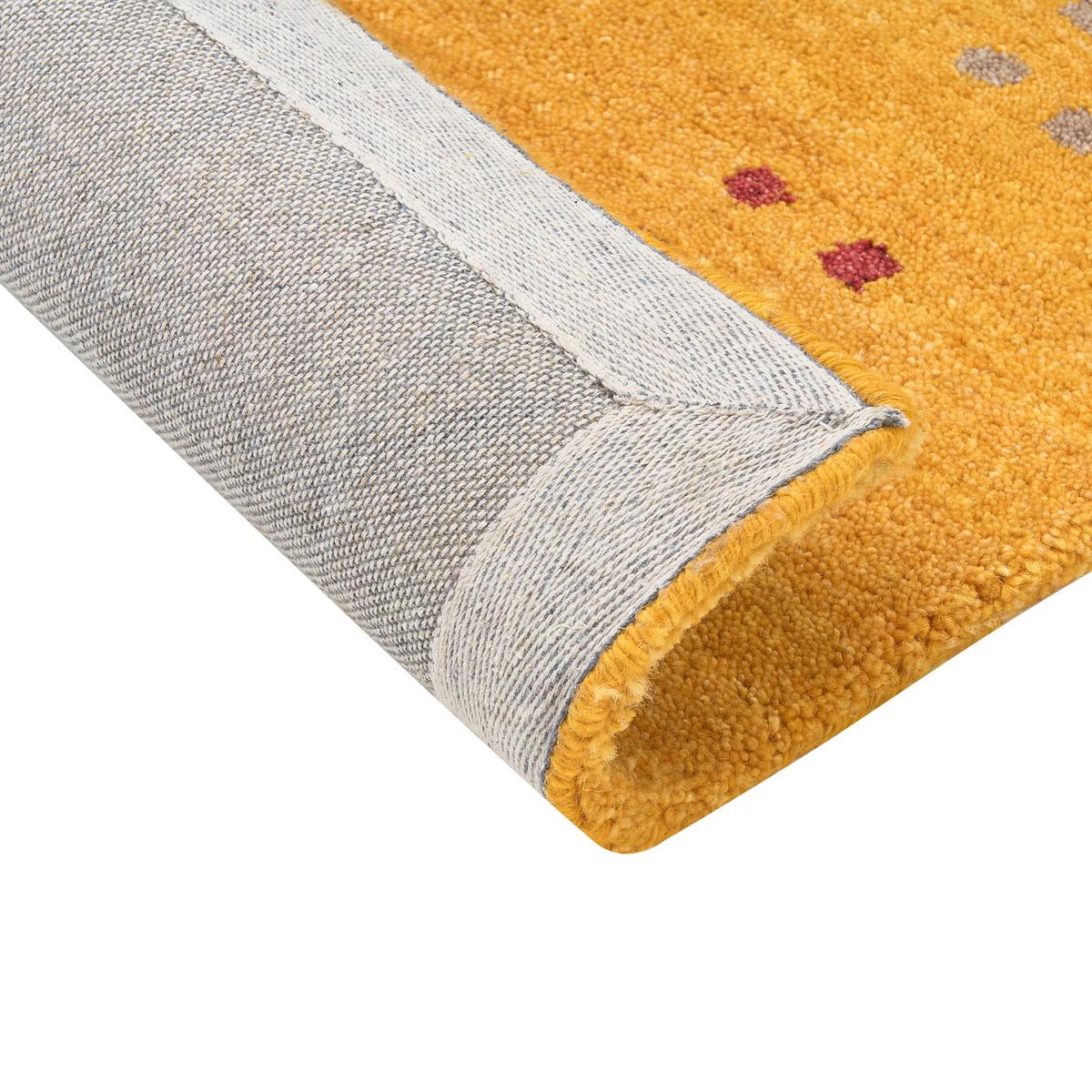 KURZFLOR-GABBEH Akalan 230/160 cm - Gelb, Textil (160/230cm) - Beliani