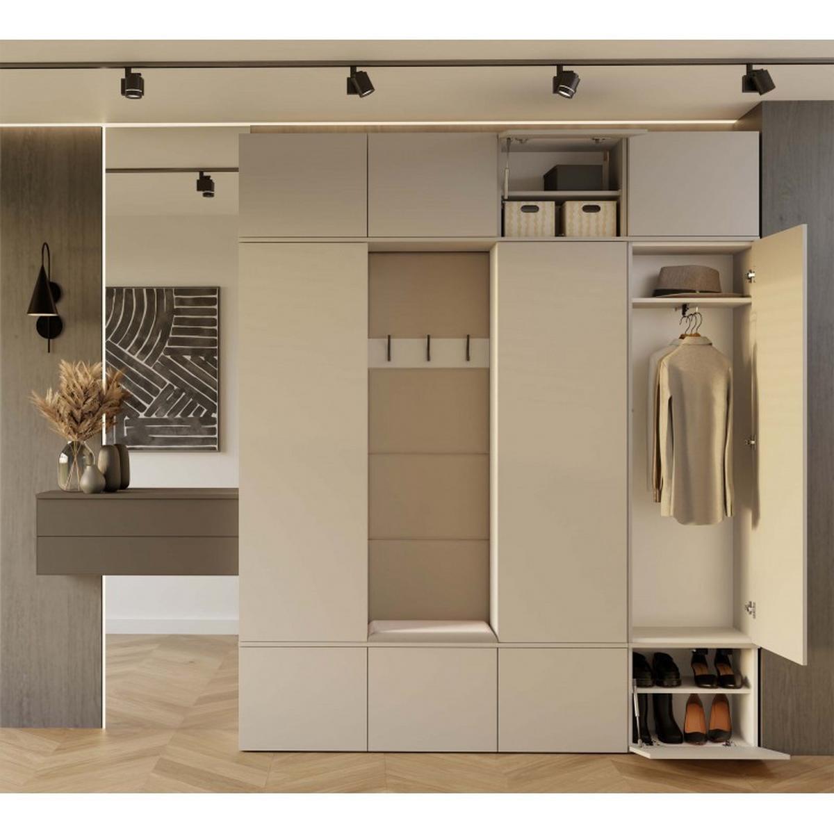 GARDEROBENSCHRANK modern, Schrank Set Kleiderschrank - Schuhschrank Kaschmir 200/238/35 - Kaschmir, Holzwerkstoff (200/238/35cm) - RAUMHIRSCH FURNITURE