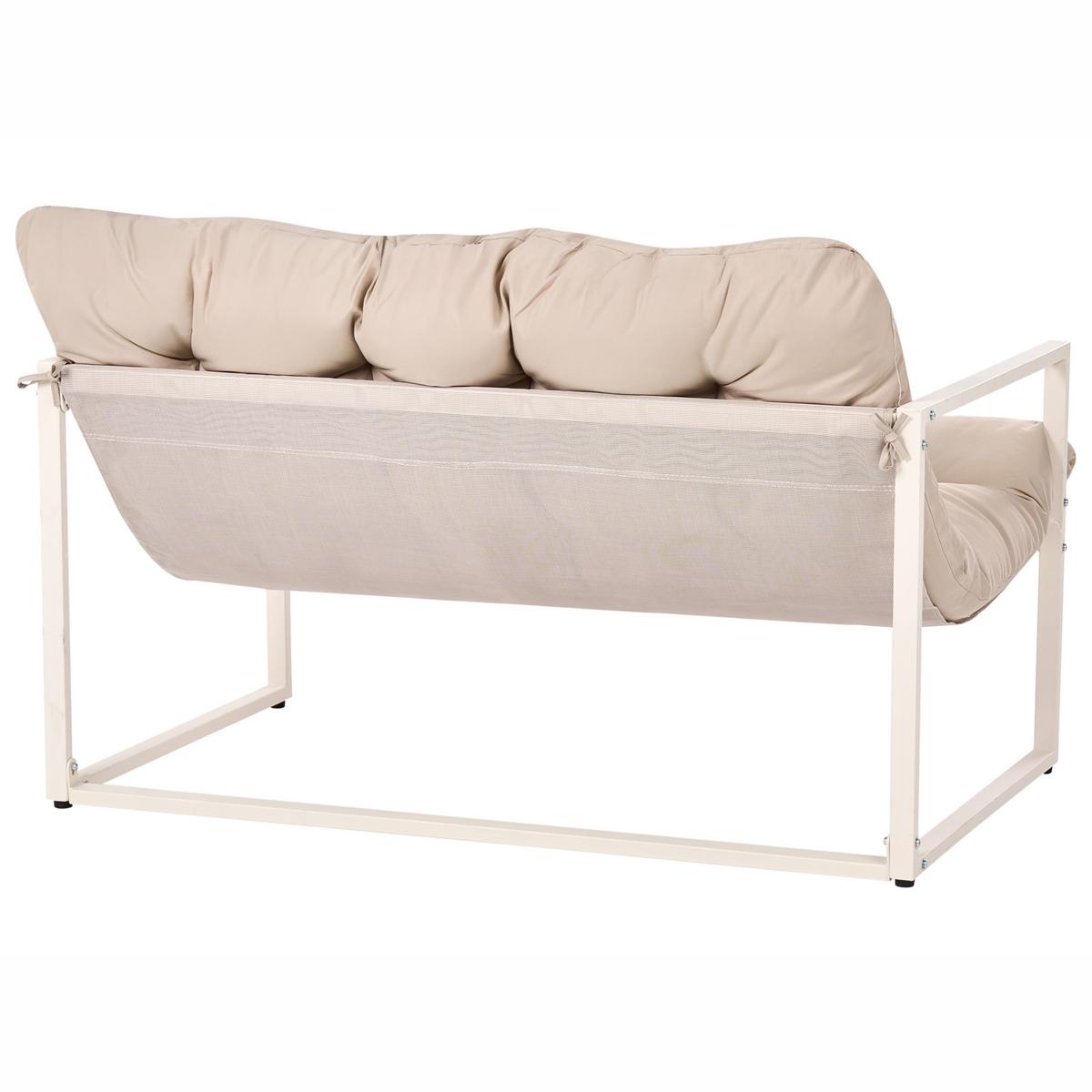 LOUNGE-SET Beige Garda - Beige, Metall - Beliani