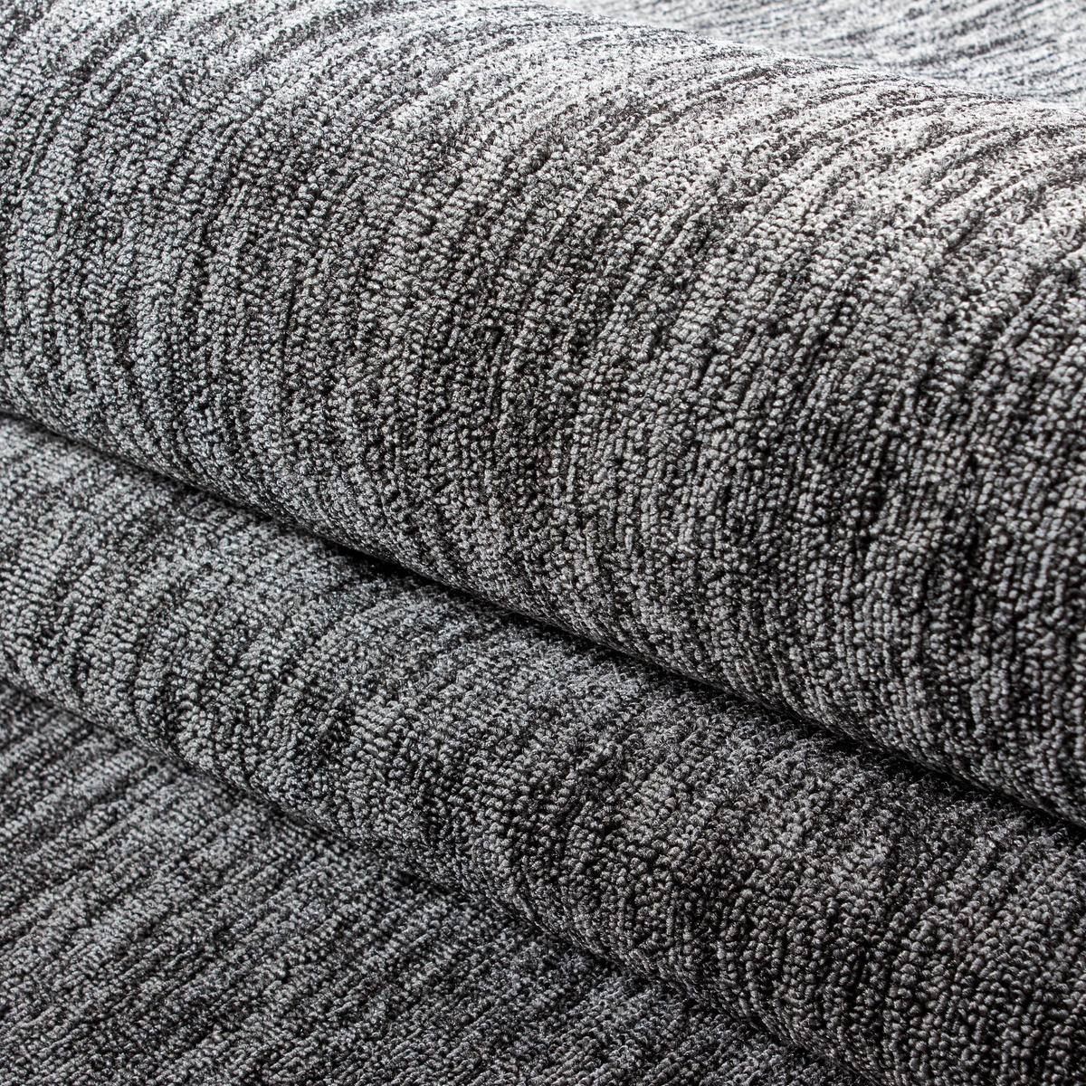 KURZFLORTEPPICH AMMER, einfarbig, Grau, 140 x 200 cm - Grau, Textil (200/140cm) - KADIMA DESIGN
