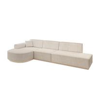 ECKSOFA Ottomane Links ARRIO-L2 - 328x171x83 cm Beige - Beige, Holzwerkstoff/Textil (328/171cm) - ALTDECOR