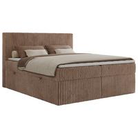 BOXBETT TILIANO 160/200 - Braun Cord - H3 - Braun, Textil (160/200cm) - MKS