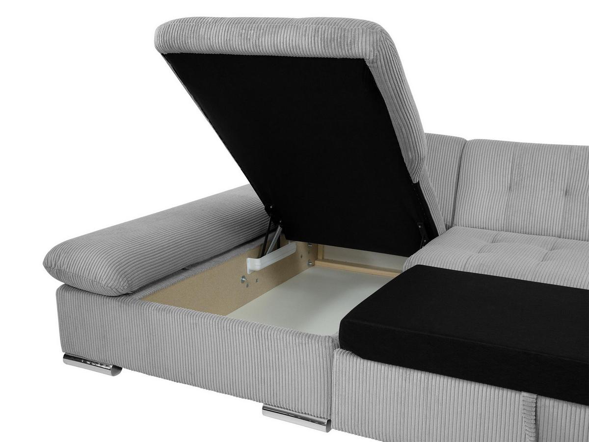 ECKSOFA Malwi Cord, Seite: Links - Bronzefarben, Holz/Textil (278/161cm) - MIRJAN24
